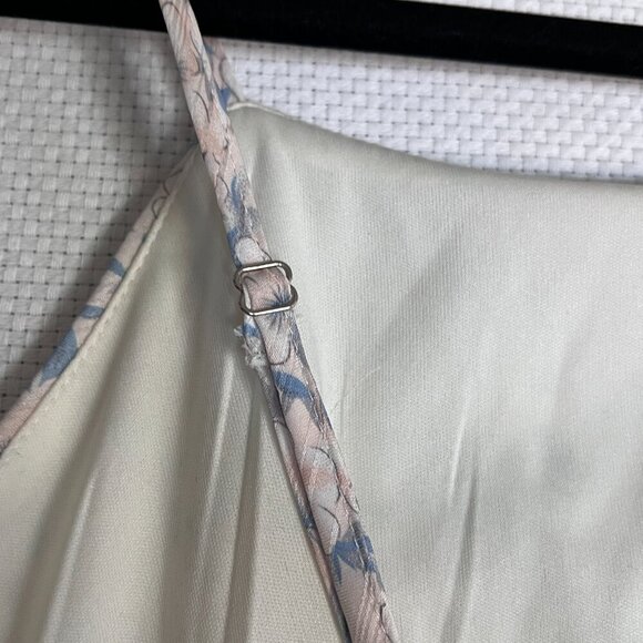 Floral crop top Tie Back Cottagecore Milkmaid Fairy Pleated Lined Flirty Small - Picture 7 of 9